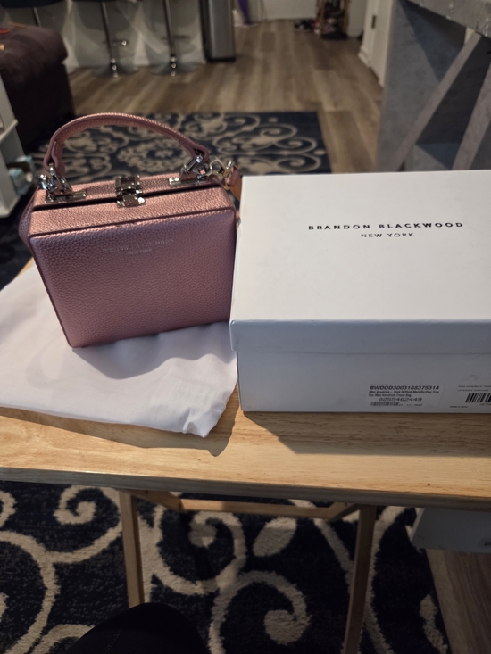Brandon Blackwood Handbags - Brandon Blackwood Pink Textured Top-Handle Box Bag